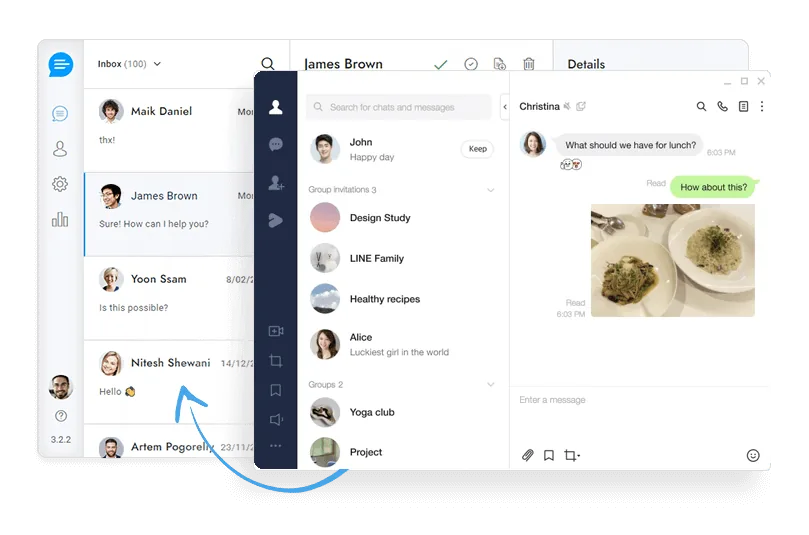 LINE chat integration