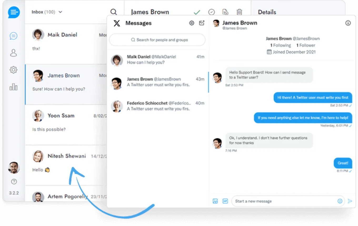 Twitter chat integration
