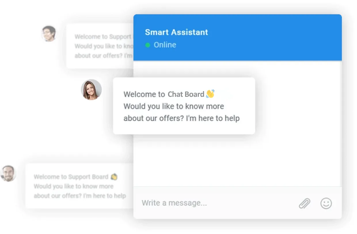 Welcome message preview